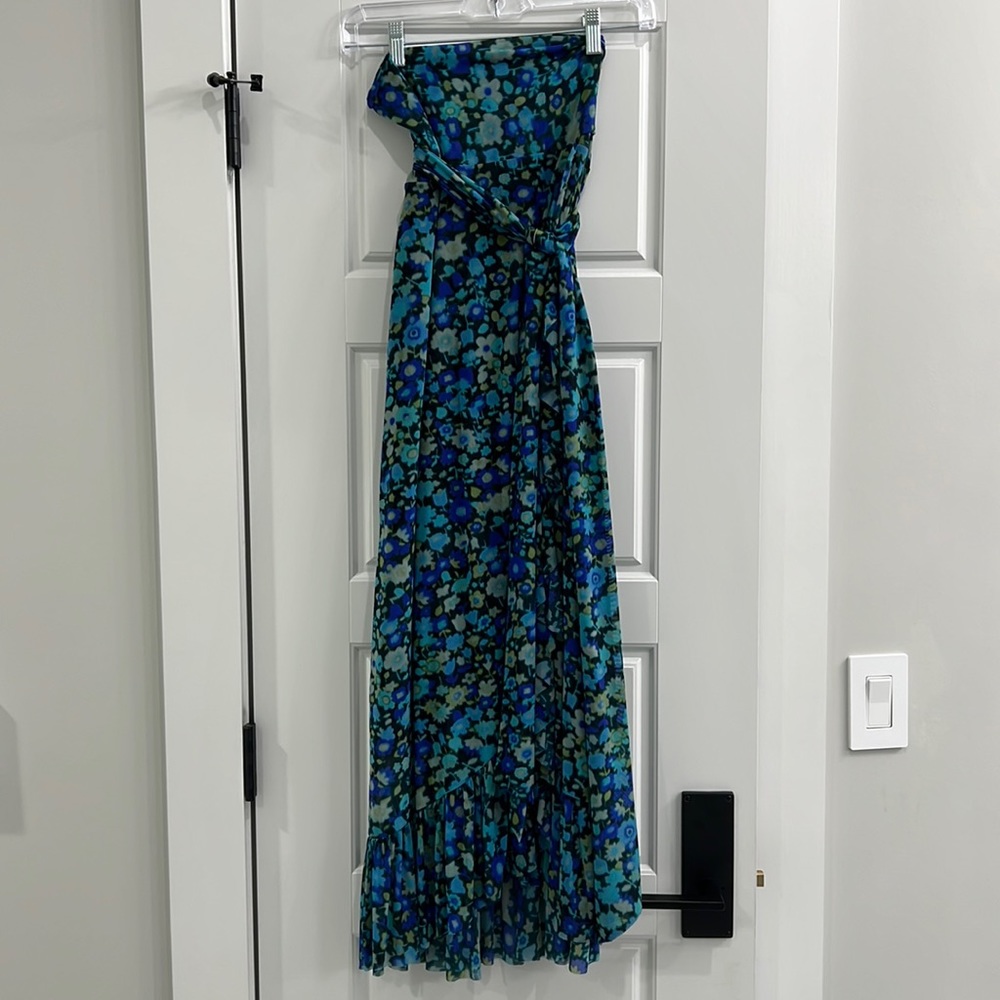 Ganni Mesh Floral Wrap Skirt Size 38 small Medium